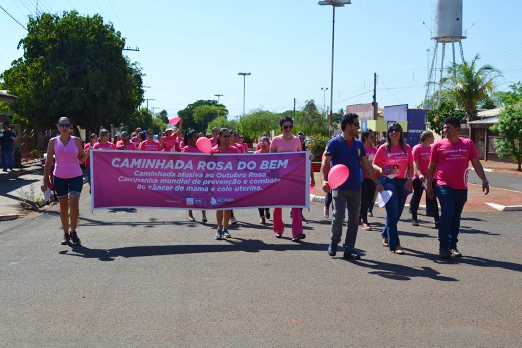 Caminhada alusiva ao Outubro Rosa será realizada nesta terça em